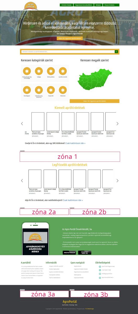 AgroPortál hirdetési zónák
